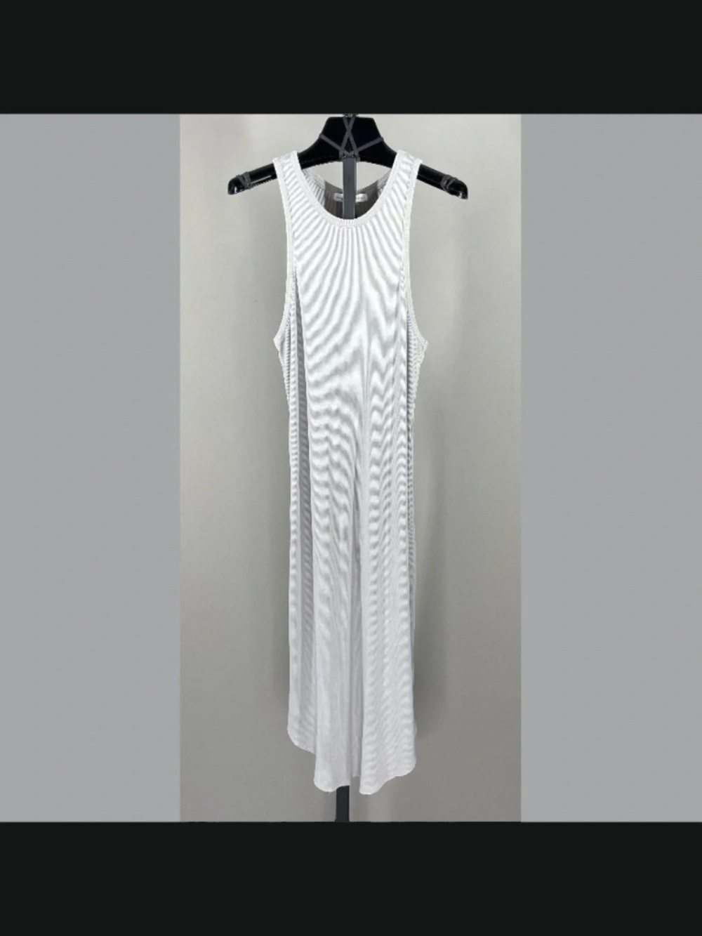 NEW Young Fabulous & Broke Dress Womens Medium gray ribbed knit midi boho indie